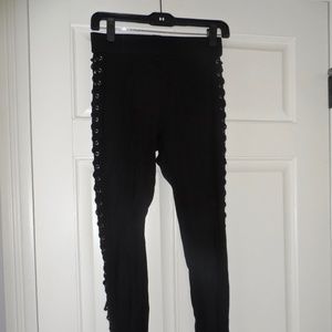 High Waisted Lace-Up Pants